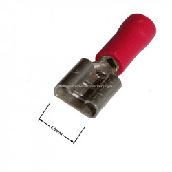 Faston 4.8mm female crimp red